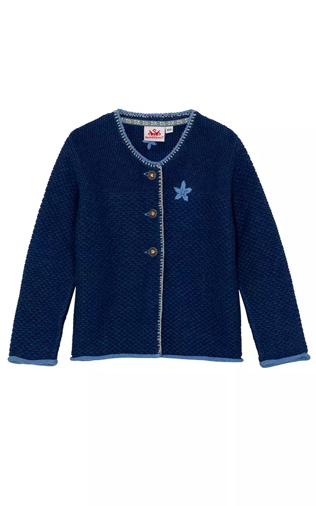 Kinder-Strickjacke Dorne, blau