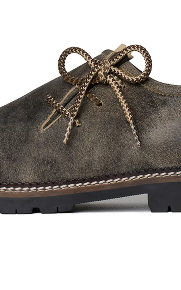 Schuhe Haferl, hellgrau/braun meliert