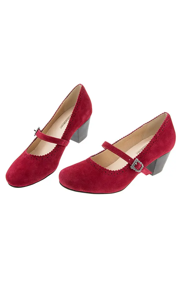 Schuhe Riemchen, himbeer