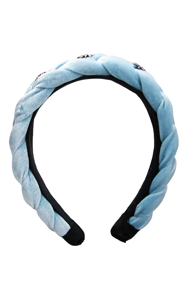 Samt-Haarreif, hellblau
