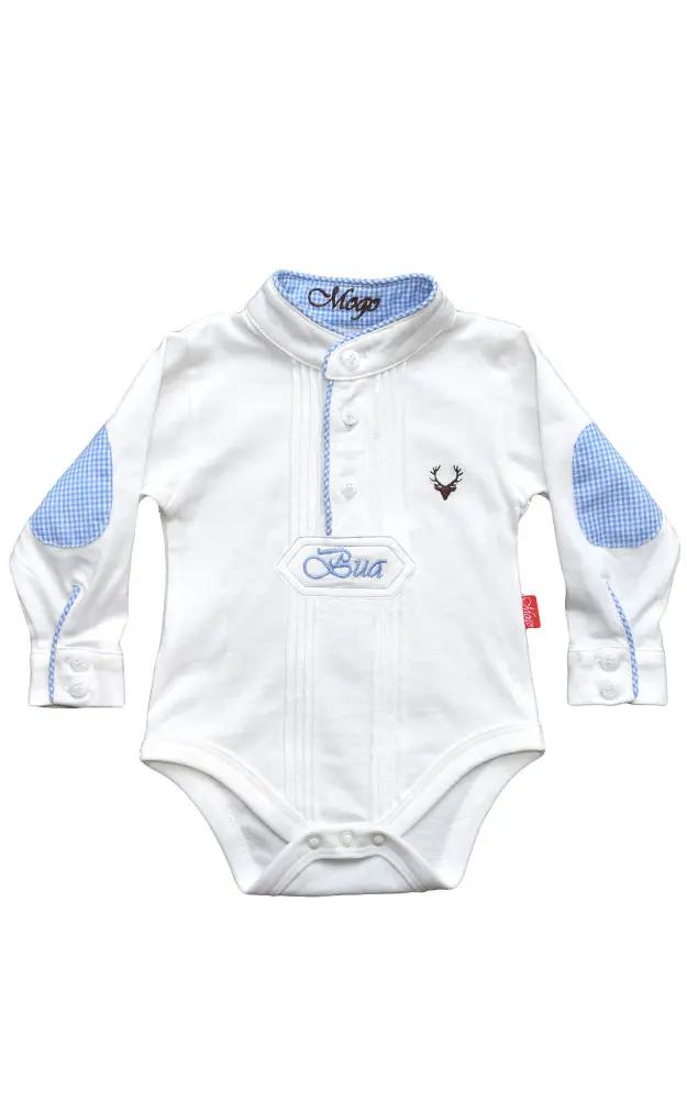 Baby-Body Tommi langarm, blau