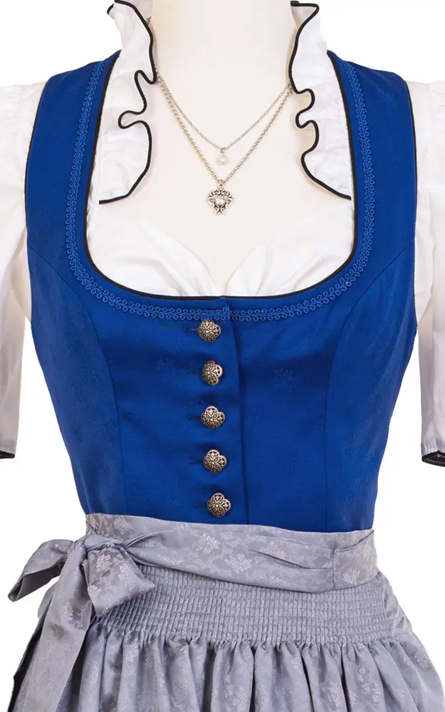 Blusendirndl Schaumburg /E blau/sw, ohne Schürze