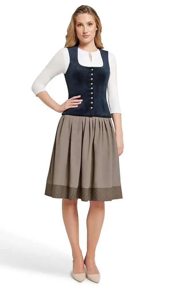 Mieder Samt 64250, dunkelblau