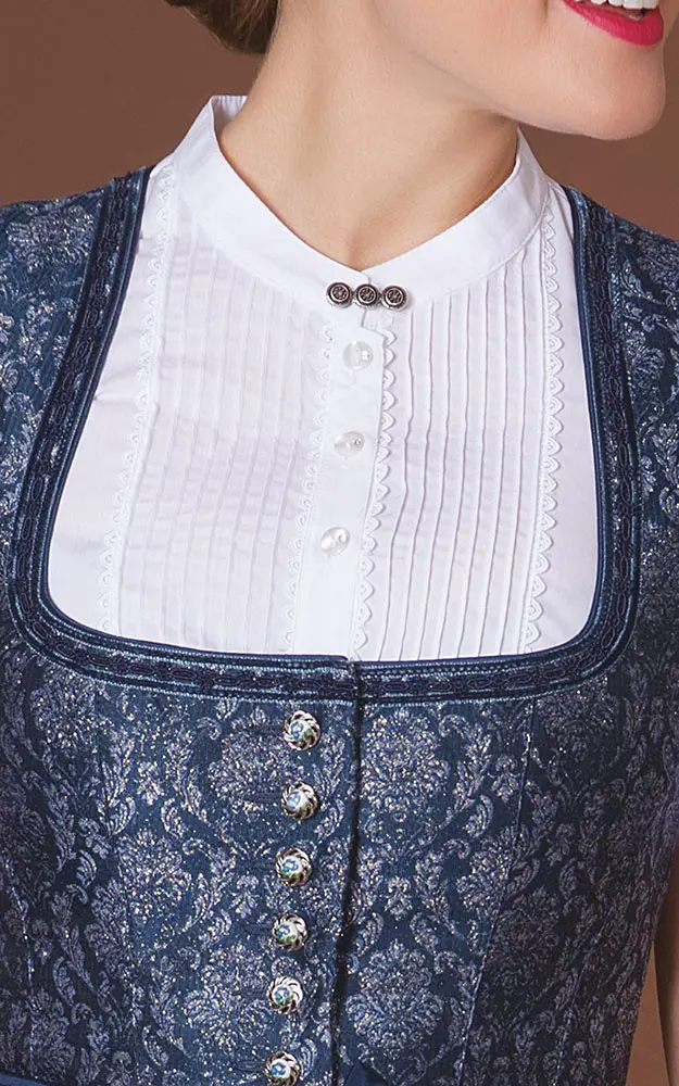 Brosche Magda, altsilber