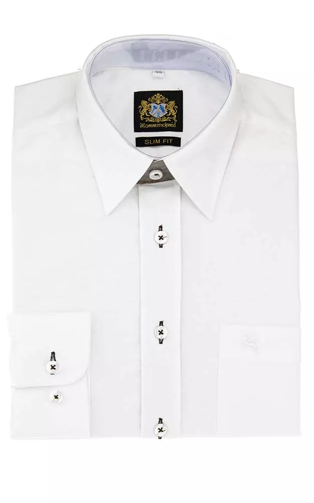 Hemd 12105, weiß - Slim fit