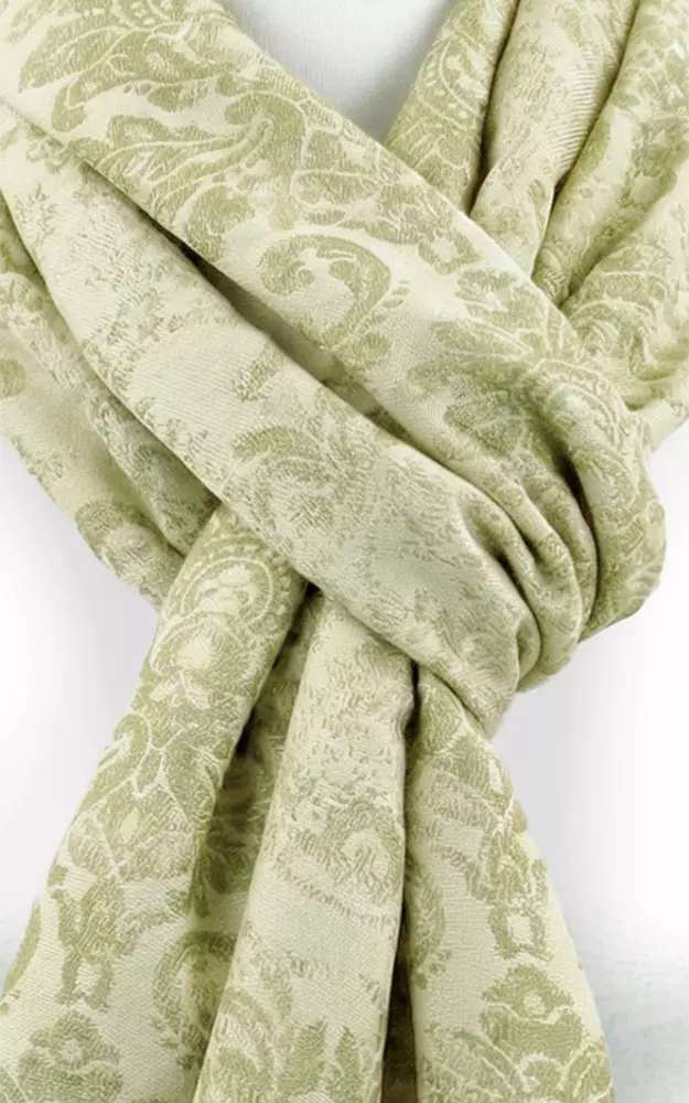 Schal Barockblume, lindgrün