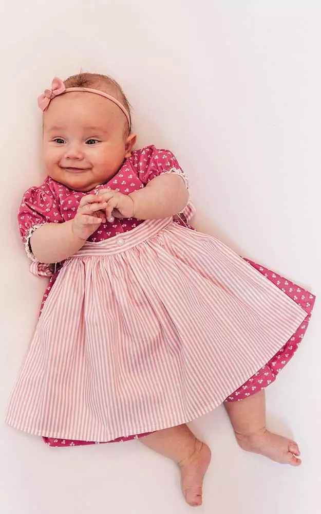 Baby-Dirndl Blümeck 2 mit Schürze, pink