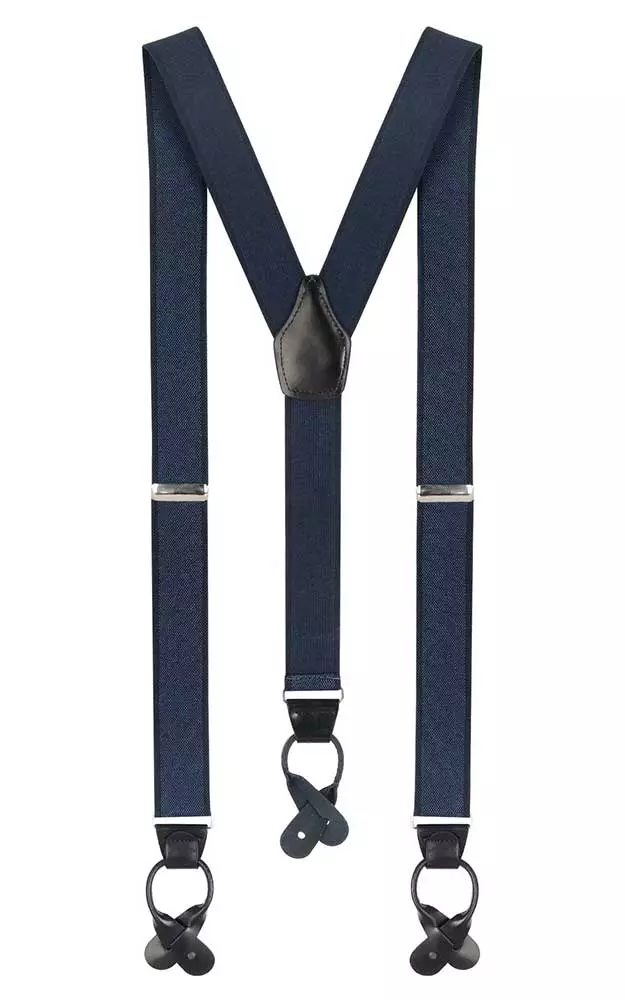 Hosenträger Stresemann, blau/schwarz