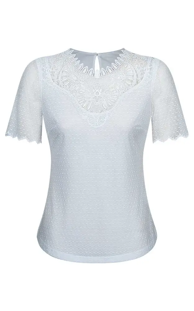 Trachtenbluse Ilka, weiß