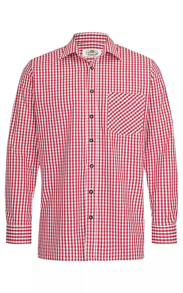 Hemd Cortina #, rot/weiß