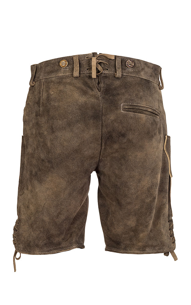 Lederhose Franz ohne Träger, espresso/braun
