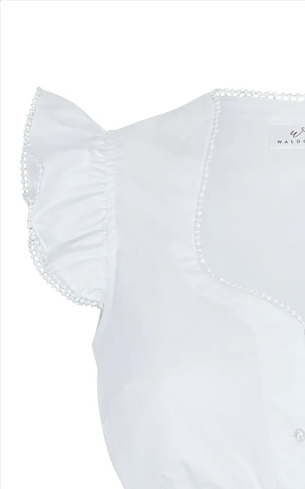 Dirndlbluse Flügelarm, weiß