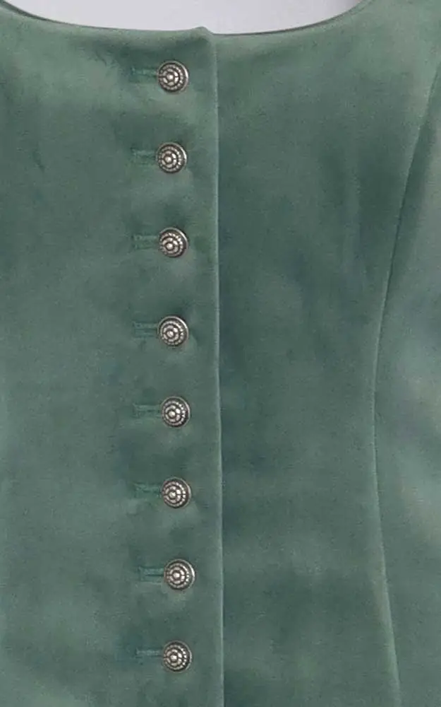 Mieder Samt 64250, salbeigrün