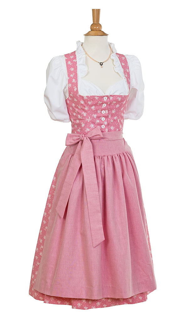 Blusendirndl Fuchstal /E rosa, mit Schürze