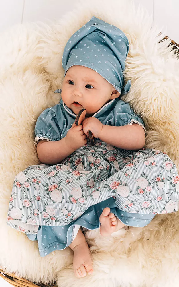 Baby-Kopftuch/Halstuch Lilly, hellblau