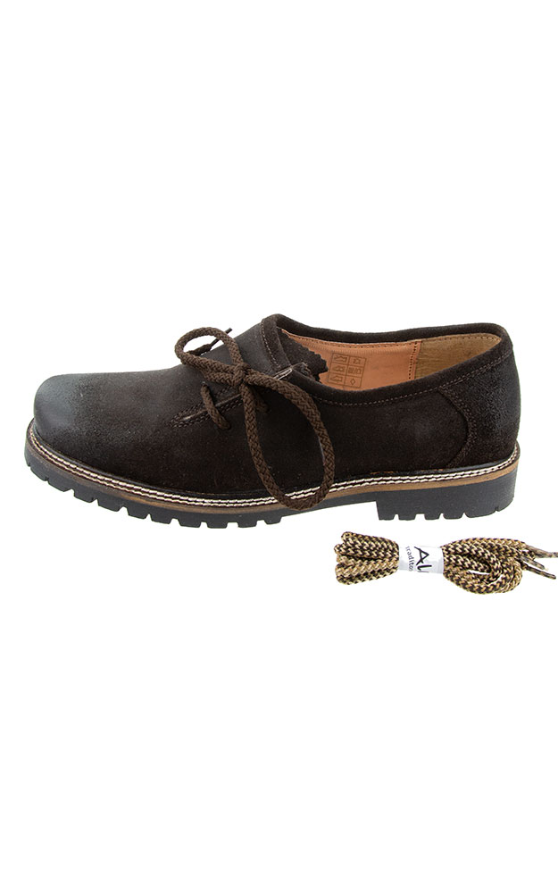 Set-Haferlschuhe Velour, espresso