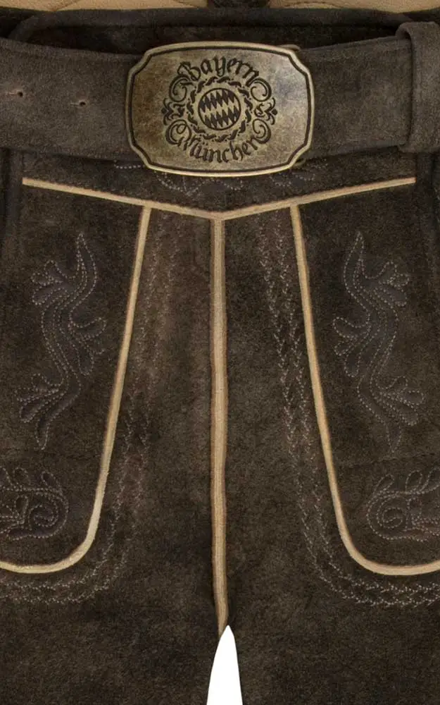 Lederhose Elzach mit Gürtel, vulkan - FC Bayern