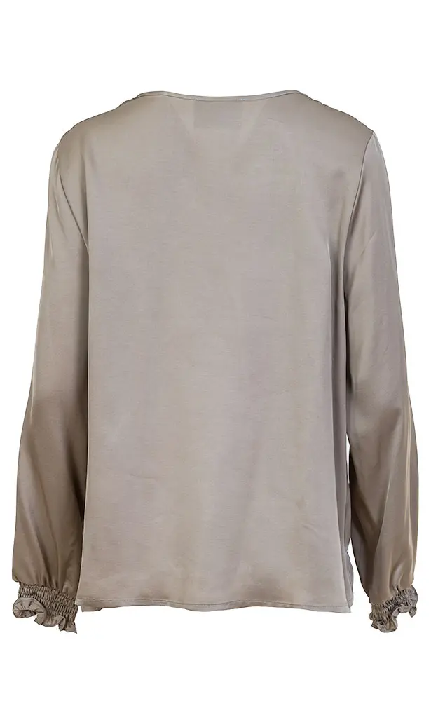 Trachtenbluse 6158 18111, taupe