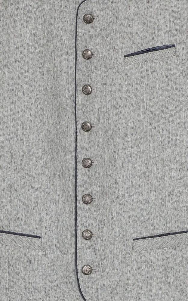 Weste Bodensee Fischgrät, hellgrau