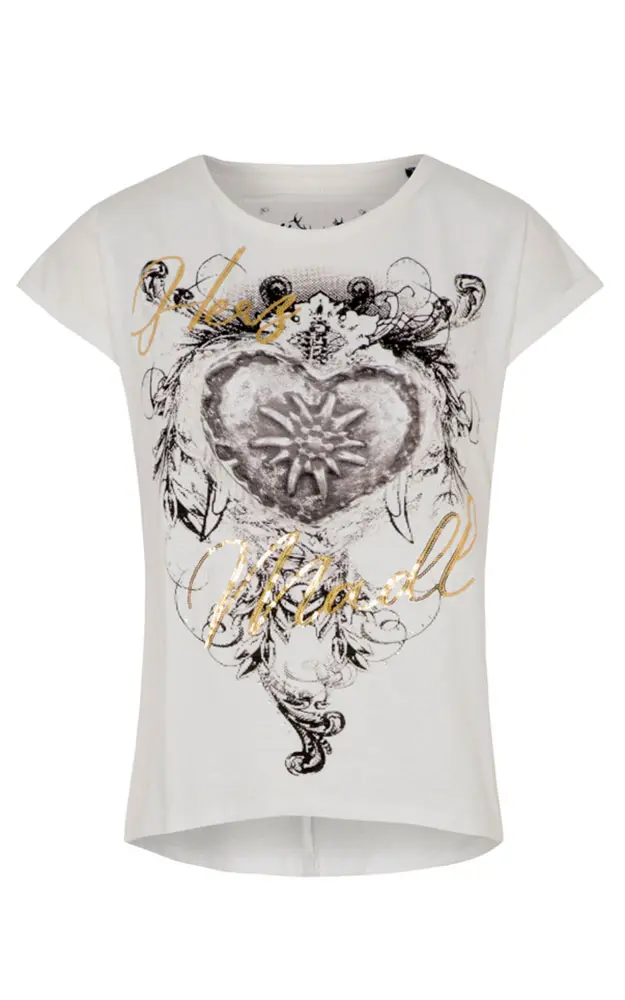 Damen-Shirt Herz Madl, weiß