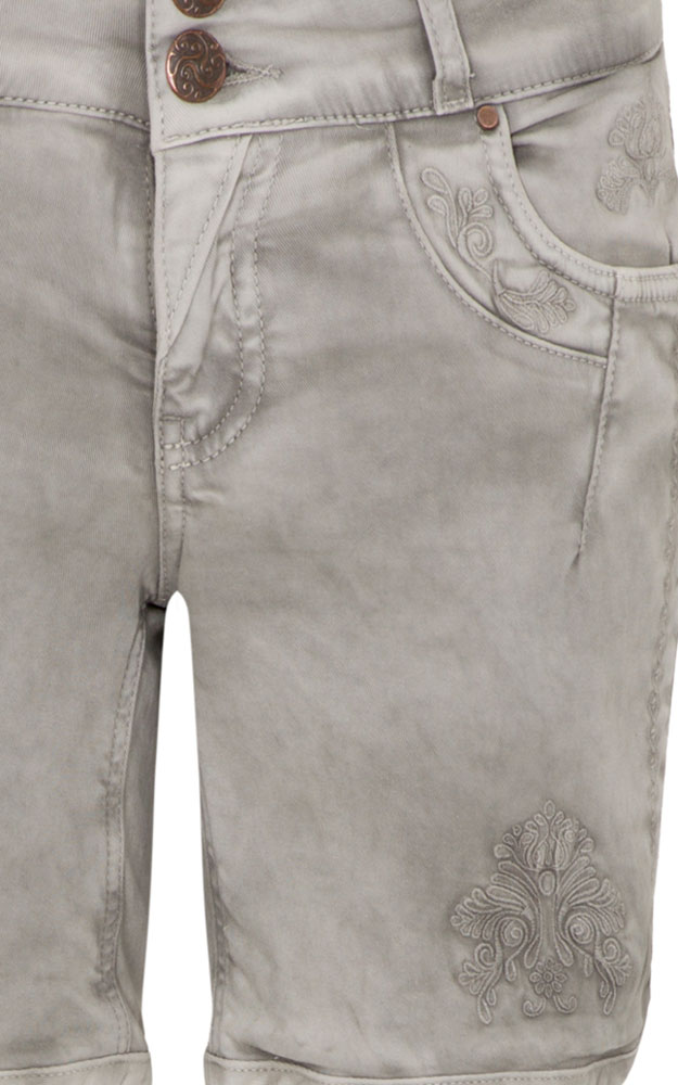 Damen Jeans Short, hellgrau