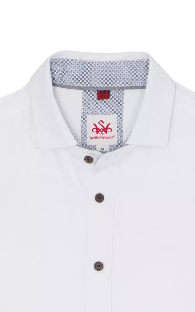 Hemd Geiselwind LK, weiß/dblau - Slim fit