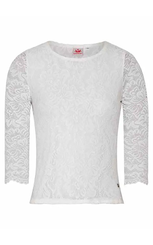 Trachtenbluse Alheim, offweiß