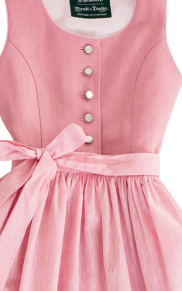 Kinderdirndl Pia 9919 mit Schürze, rosa