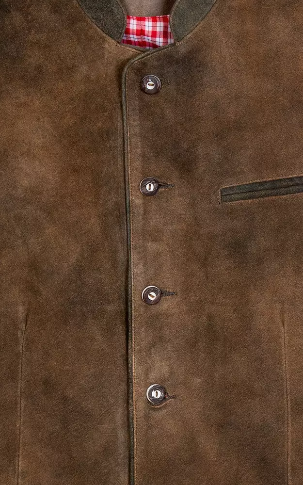 Lederweste HE 1111, mittelbraun