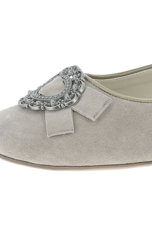 Velours-Ballerina, taupe