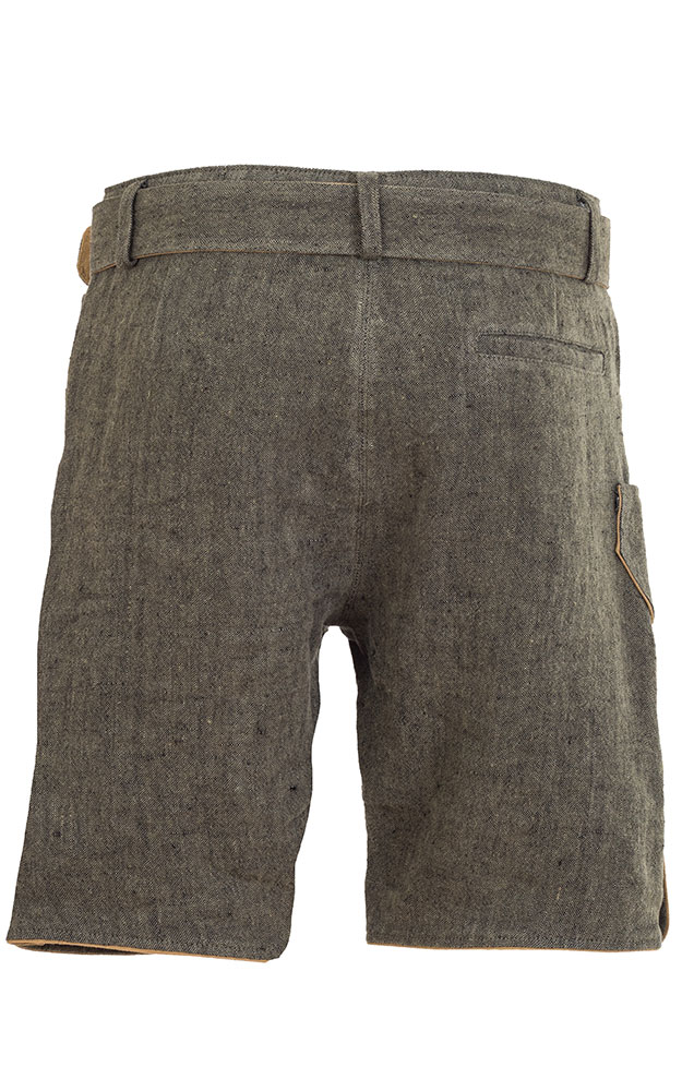 Stofflederhose Leinen, grün