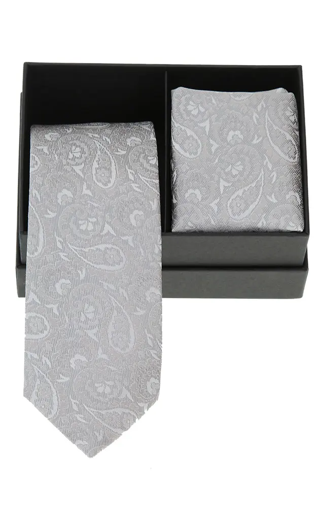 Krawatte & Tuch, silber