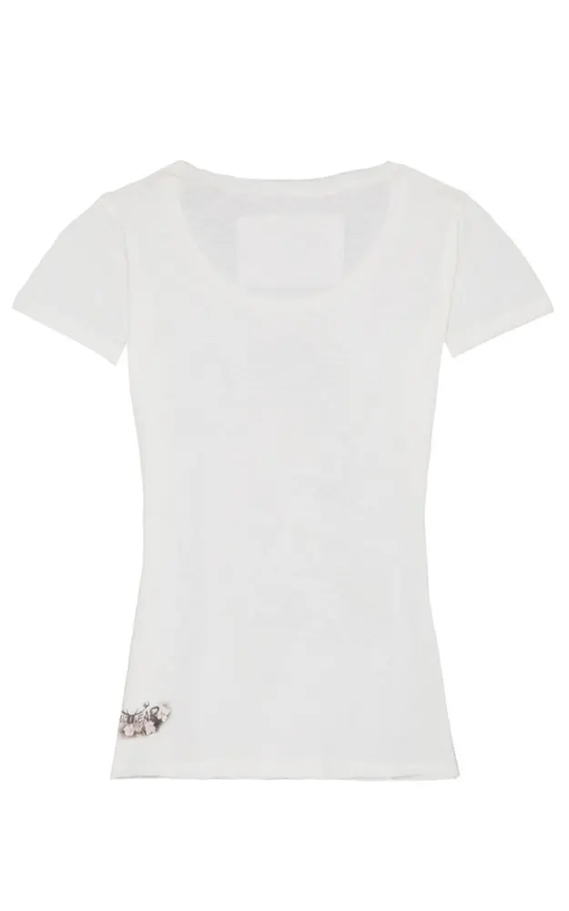 Damen-Shirt Blumen Madl, weiß