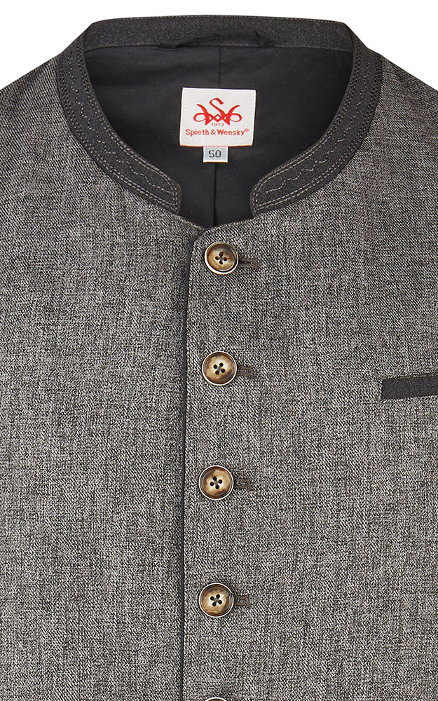 Weste Herwin, braun Leinenoptik