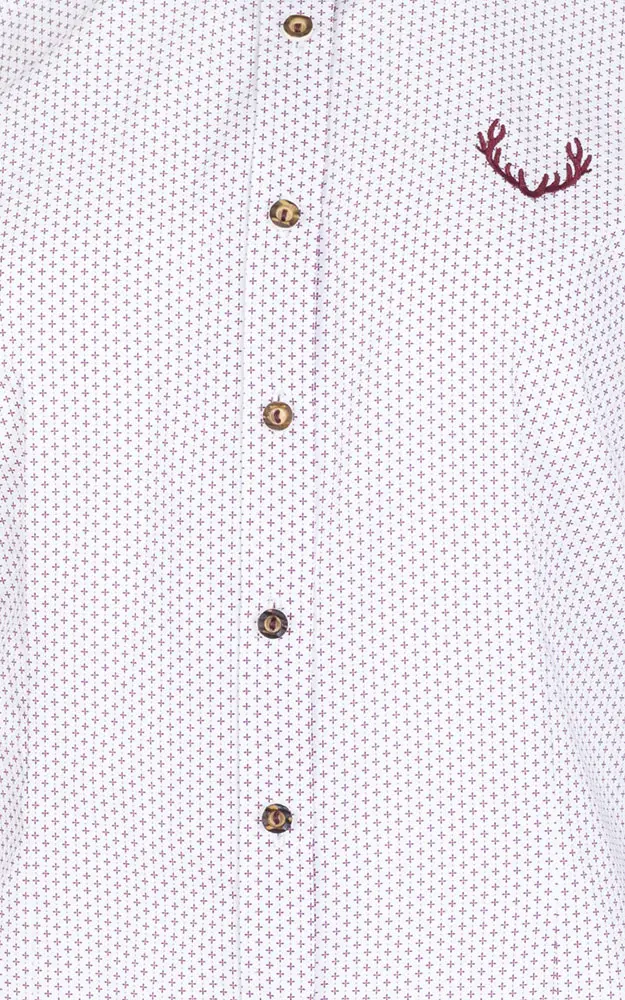 Trachtenbluse 6905 8448, weiß Kreuze beere