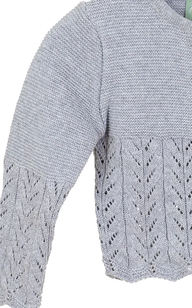 Kinder-Strickjacke Immi, grau