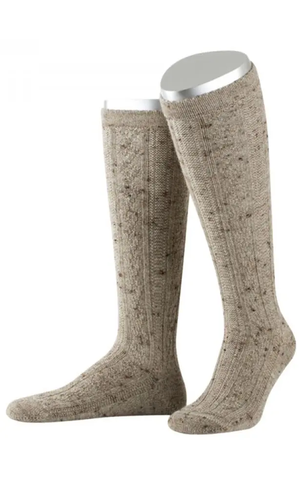 Kniestrümpfe L4910T, braunmeliert