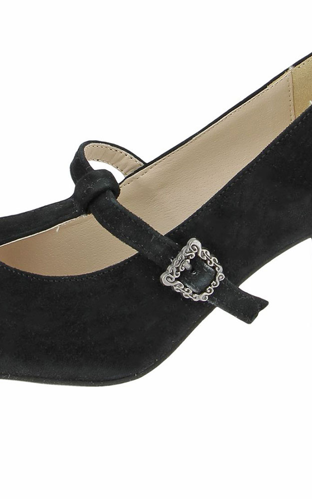 Velours-Schuhe 3009602002, schwarz