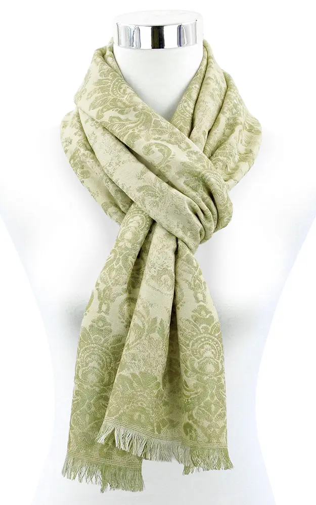 Schal Barockblume, lindgrün