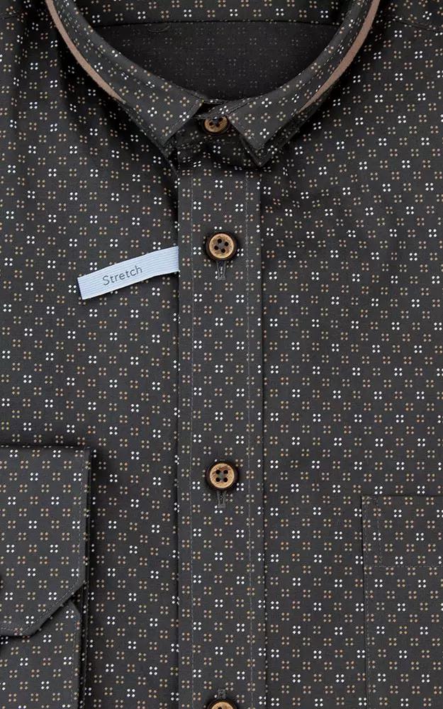 Hemd 3034 12141, anthtrazit  - Slim fit - Stretch