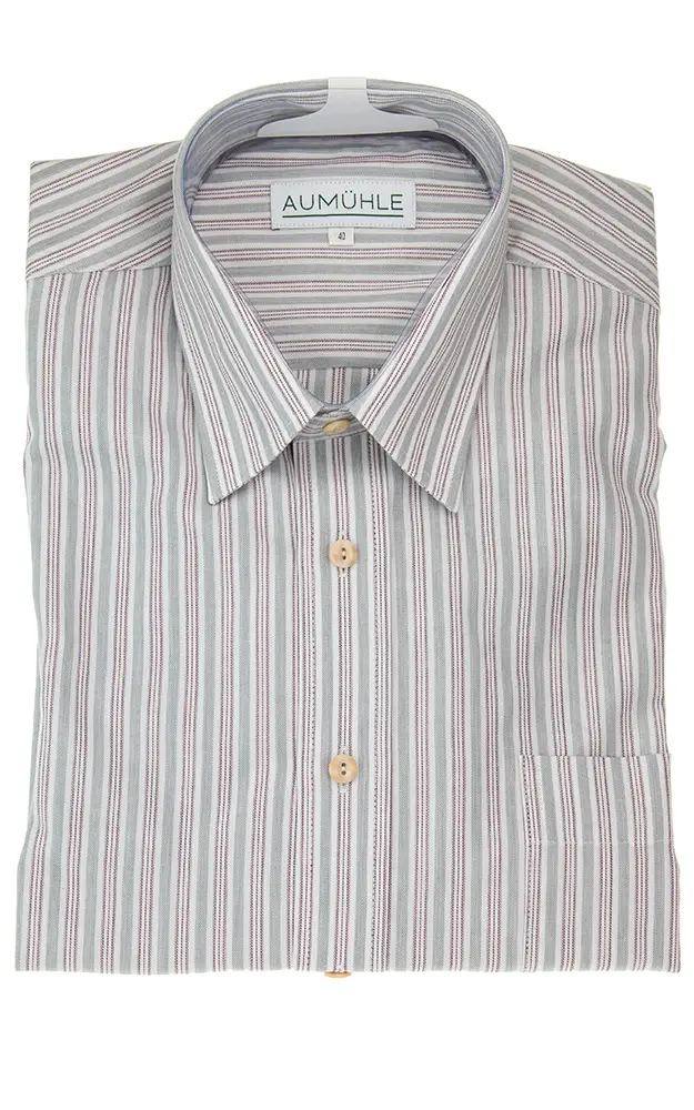 Hemd 03 02425D, grau/rot gestreift