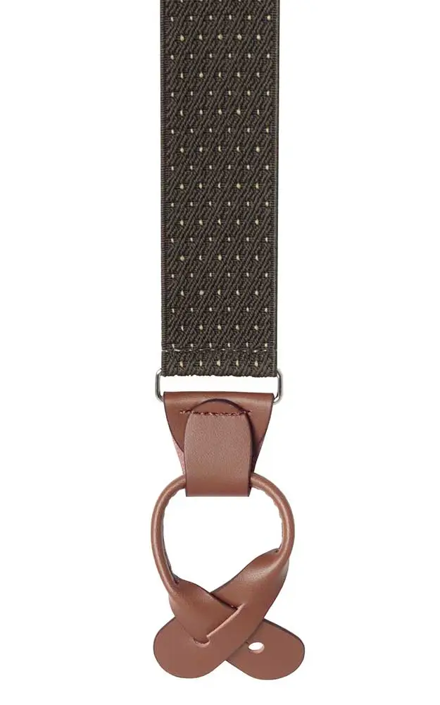 Hosenträger Stresemann, oliv/braun