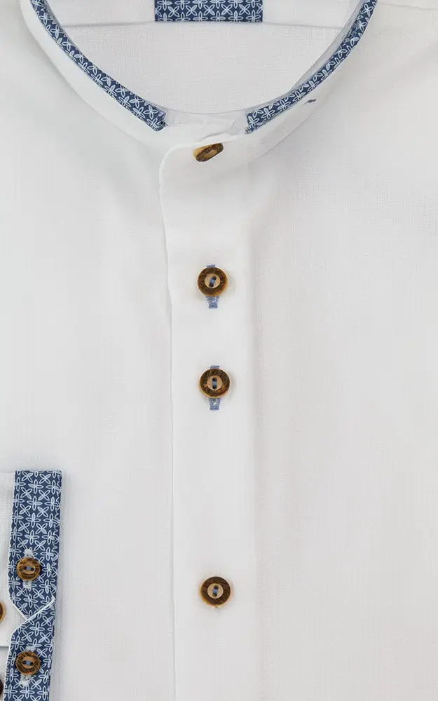 Hemd 2807H, weiß/blau SK - Slim fit