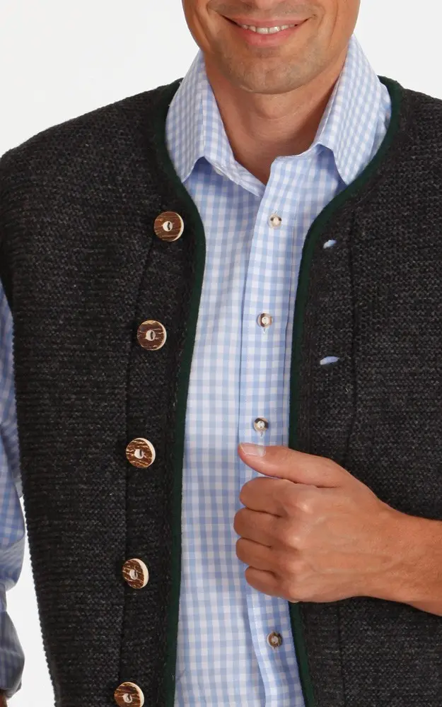 Strickweste Gierli, anthrazit/tanne