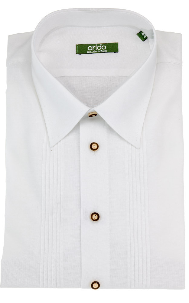 Hemd Arido 12 Biesen, weiß