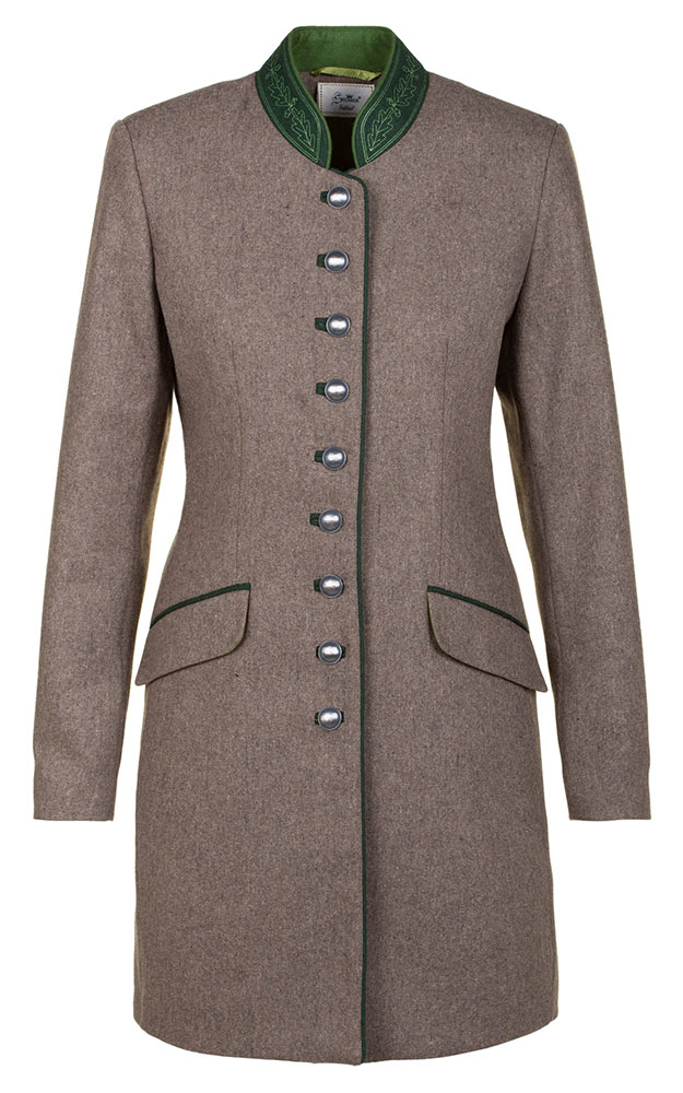 Gehrock Hilda, sepia/grün