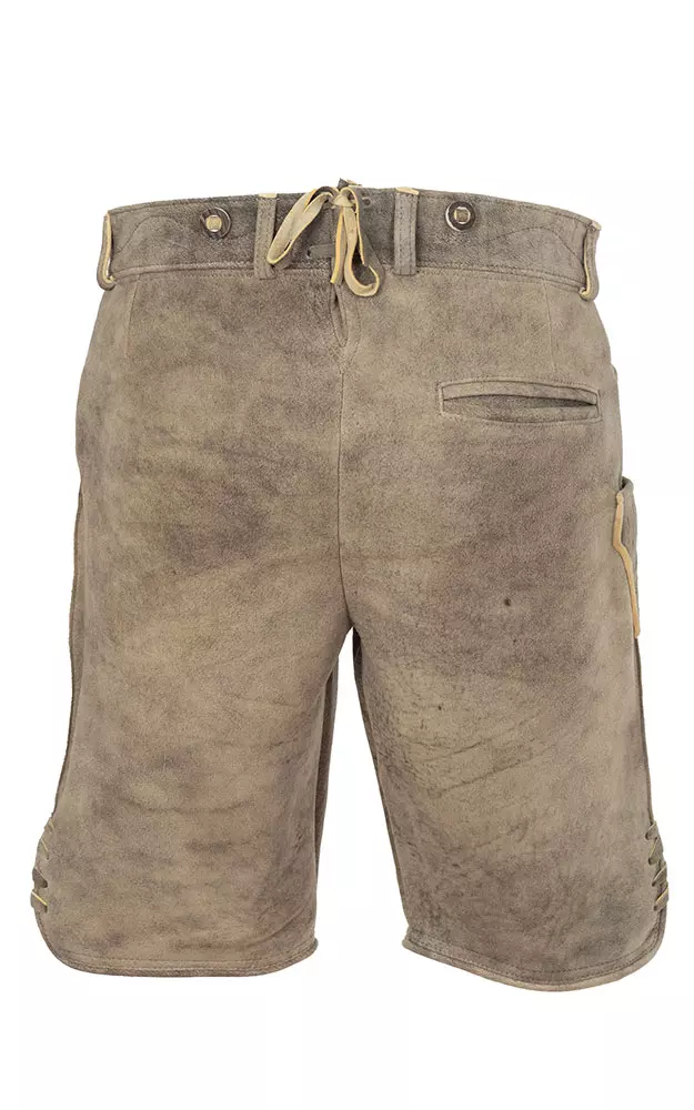 Hirschlederhose Ludwig ohne Träger, altsalzburg oliv