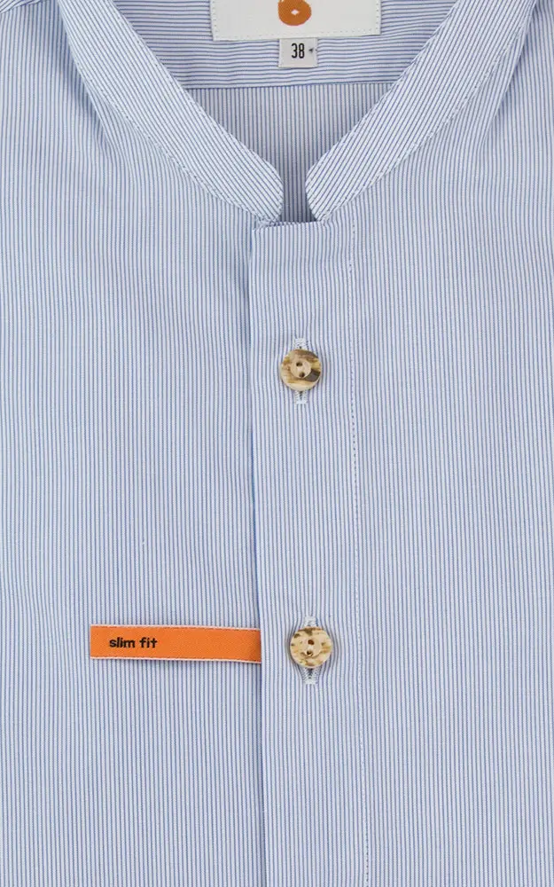 Hemd Aumühle, gestreift blau/weiß - Slim fit