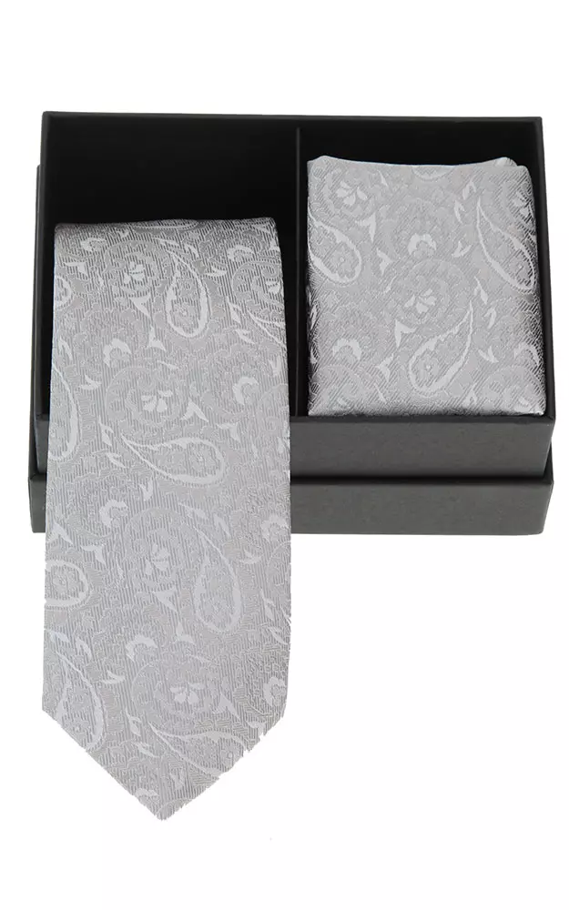 Krawatte & Tuch, silber