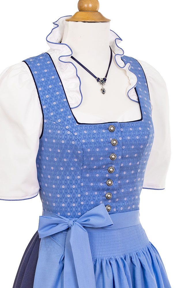 Blusendirndl Bramsee /E hellblau, ohne Schürze